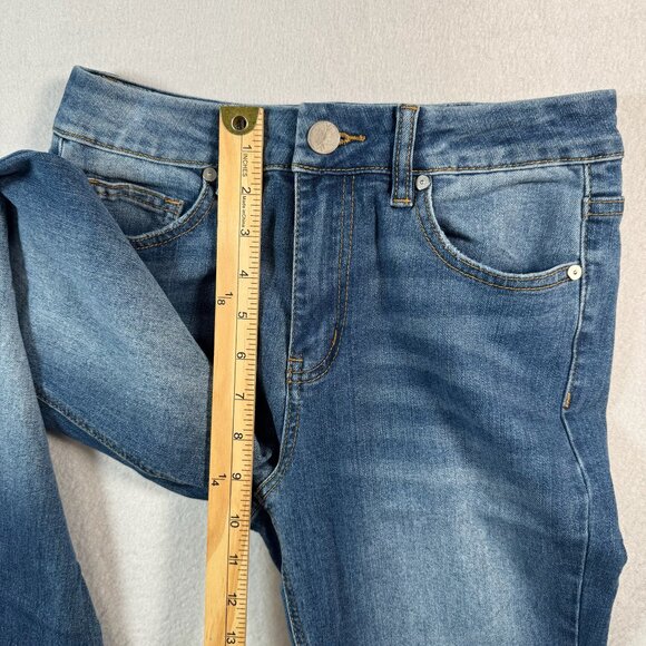 Banjara Jeans Women 26 Blue Flare Mid Rise Dark Wash - Picture 7 of 11